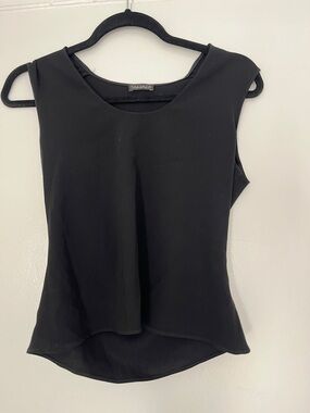 Tahari Classic Black Sleeveless Women's Top